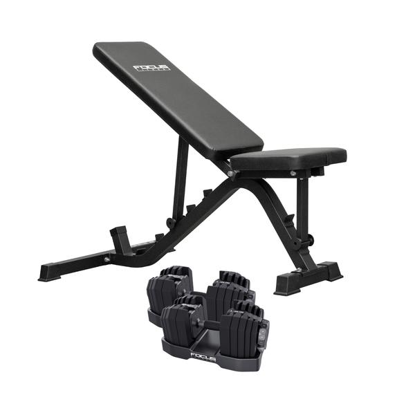 Focus Fitness Shift Verstalbare dumbbell en trainingsbankje